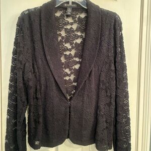 INC International Concepts Black Lace Blazer